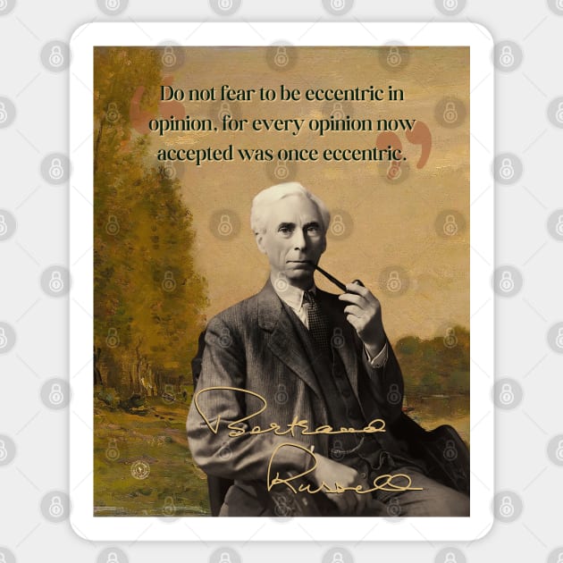Bertrand Russell Quote – Thought-Provoking Philosophy & Logic Design Sticker by TuncGK